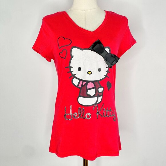 Sanrio - Red Hello Kitty Graphic T-Shirt - Picture 1 of 9